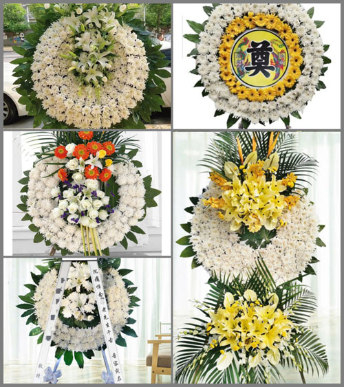 四川成都崇州市街子镇白圣村花圈速递